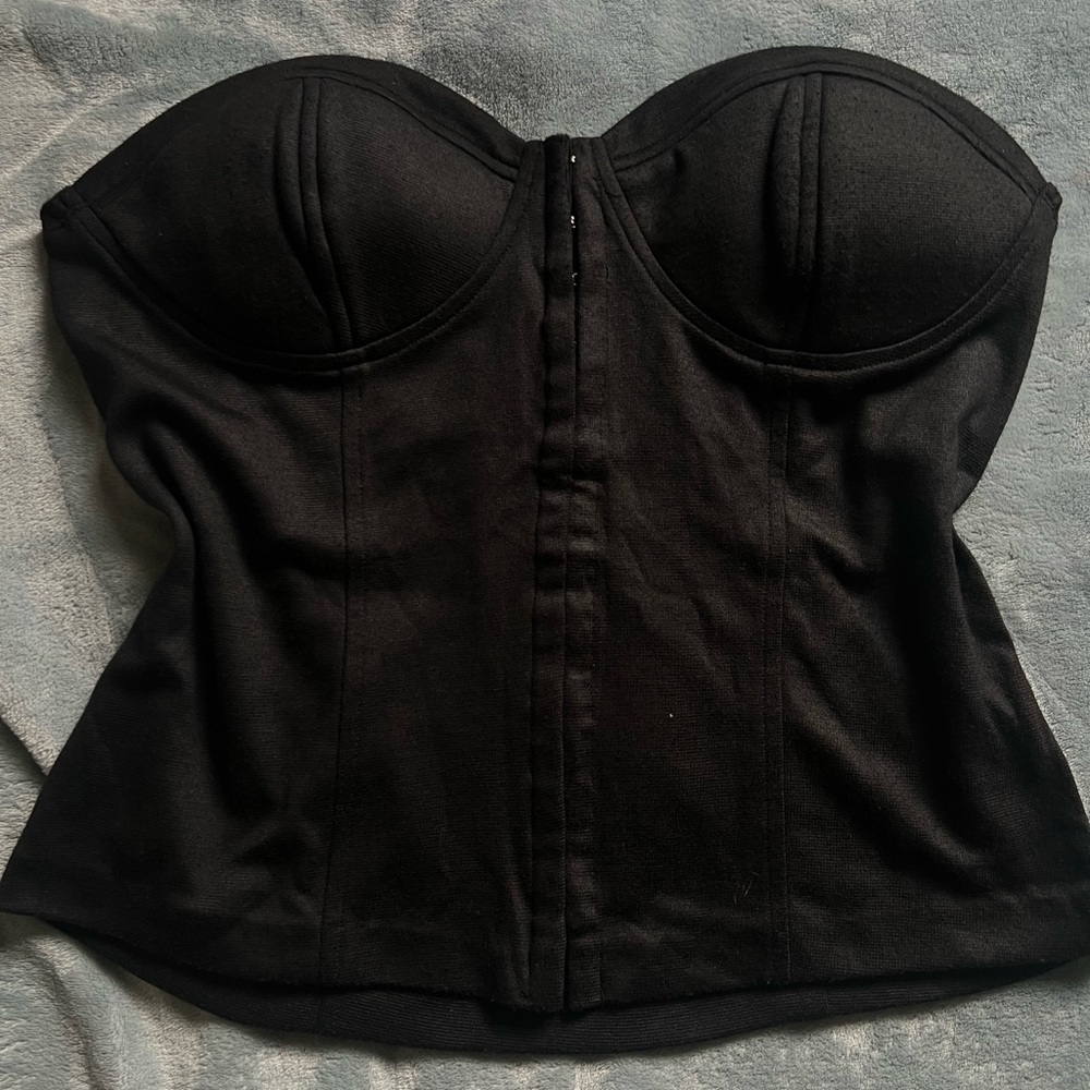 Elegant Vintage Black Women's Bustier Top